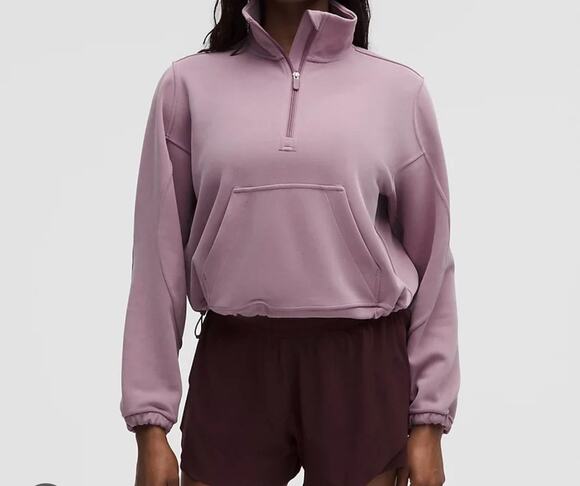 Lululemon Tops - Lululemon Scuba Oversized Funnel Neck Half Zip Pullover Women's 8 Lavender